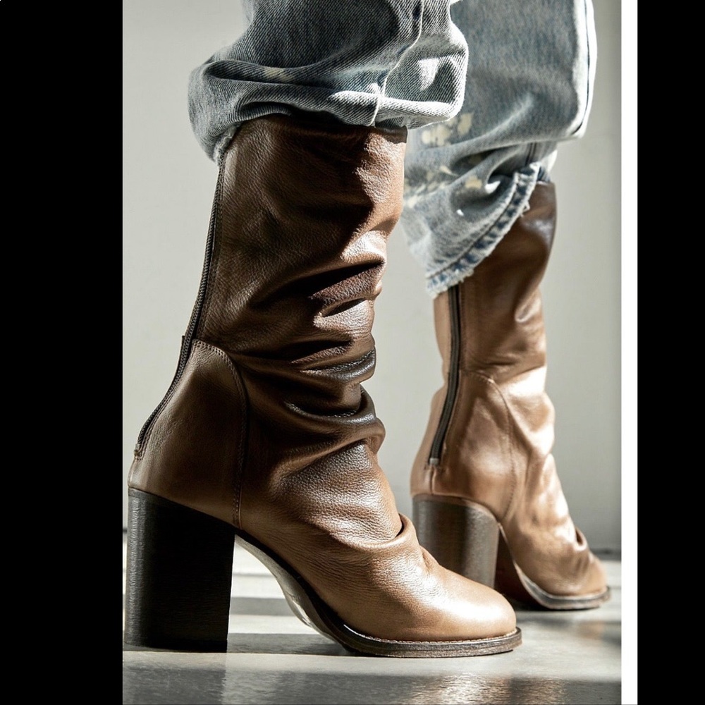 MWT - Elle Block Heel Slouch Boot by Free People